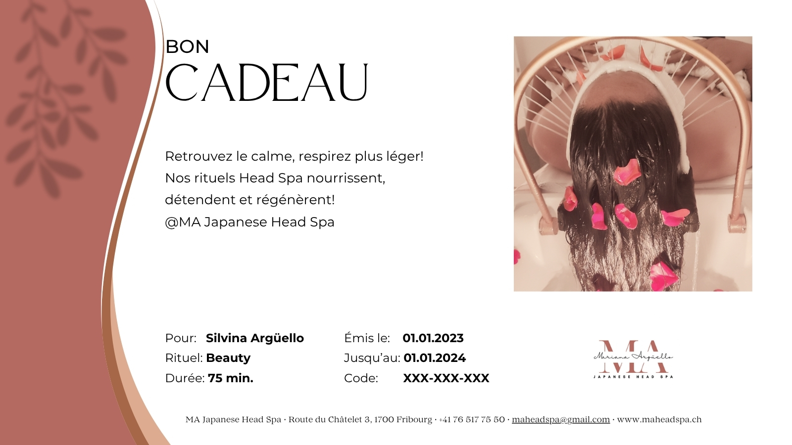 Bon cadeau MA Japanese Head Spa